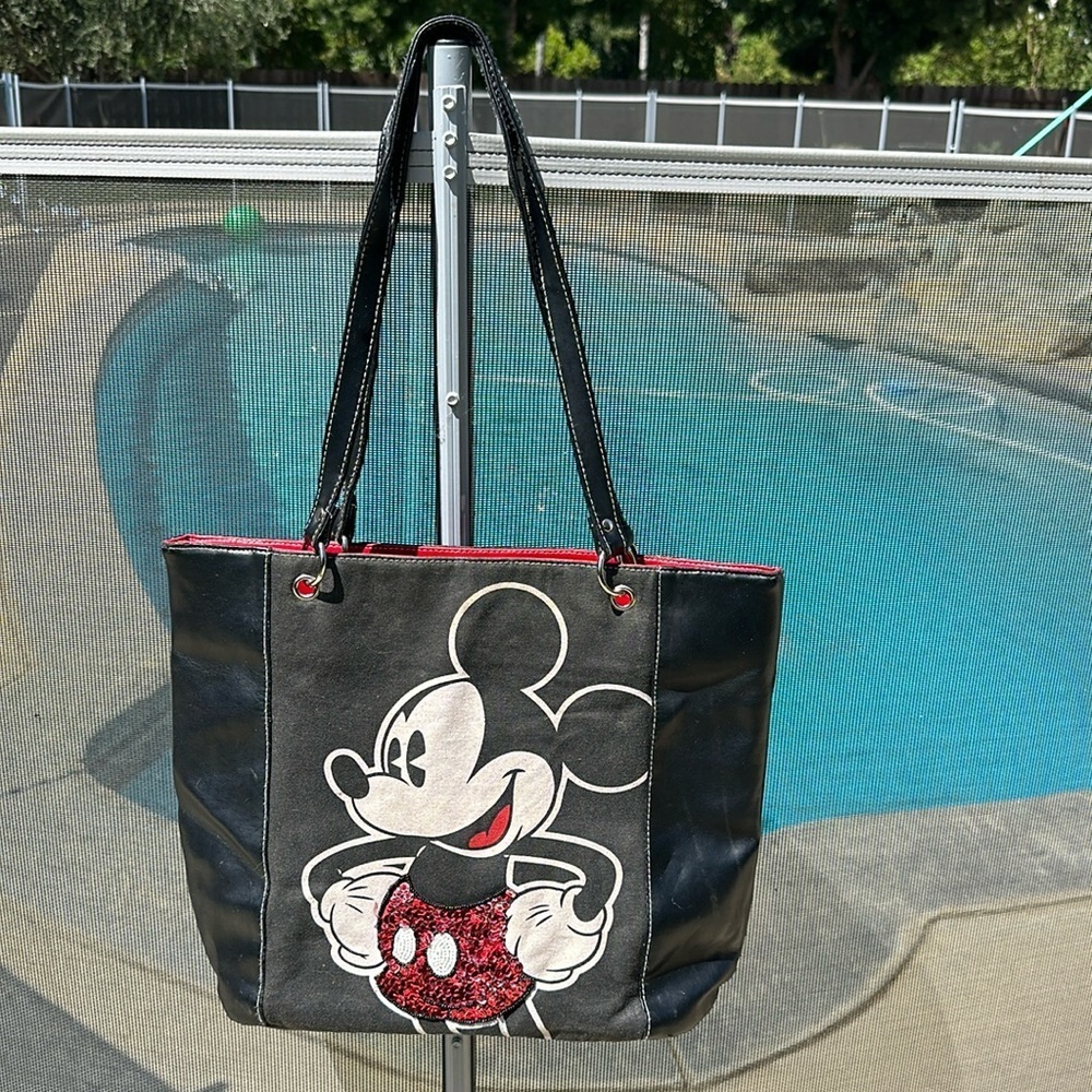 Disney travel tote black, red, Mickey Mouse